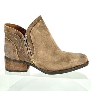Born Size 8.5 39 Ankle Booties NEW Malta II Taupe Avola Distressed Boots $140